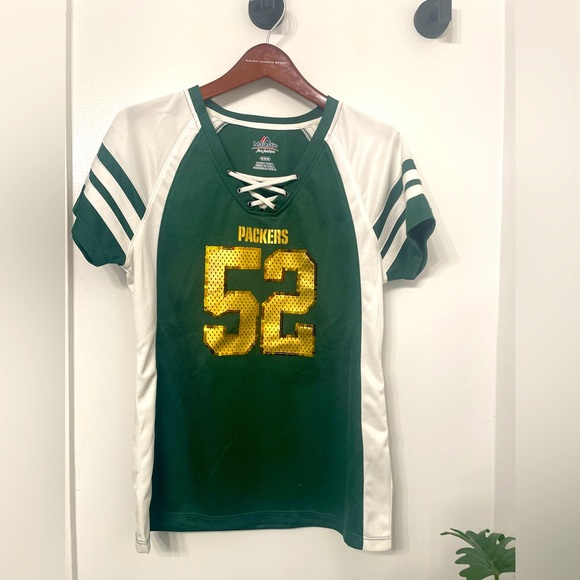 Majestic Tops - Green Bay Packers Majestic Fan Fashion Women’s medium Clay Matthews #52 Jersey